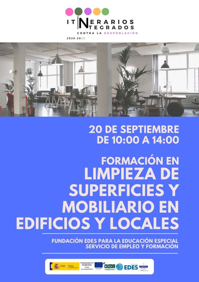 Inicio del curso de "Limpieza de superficies y mobiliario en Edificios y Locales" en Fundación Edes