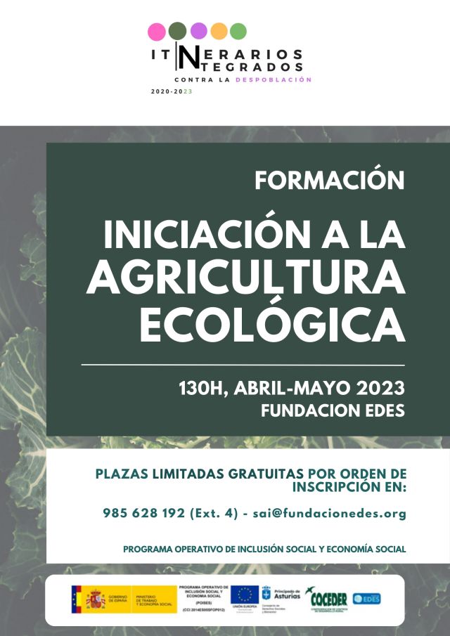 Próxima formación en Agricultura Ecológica para Abril y Mayo.